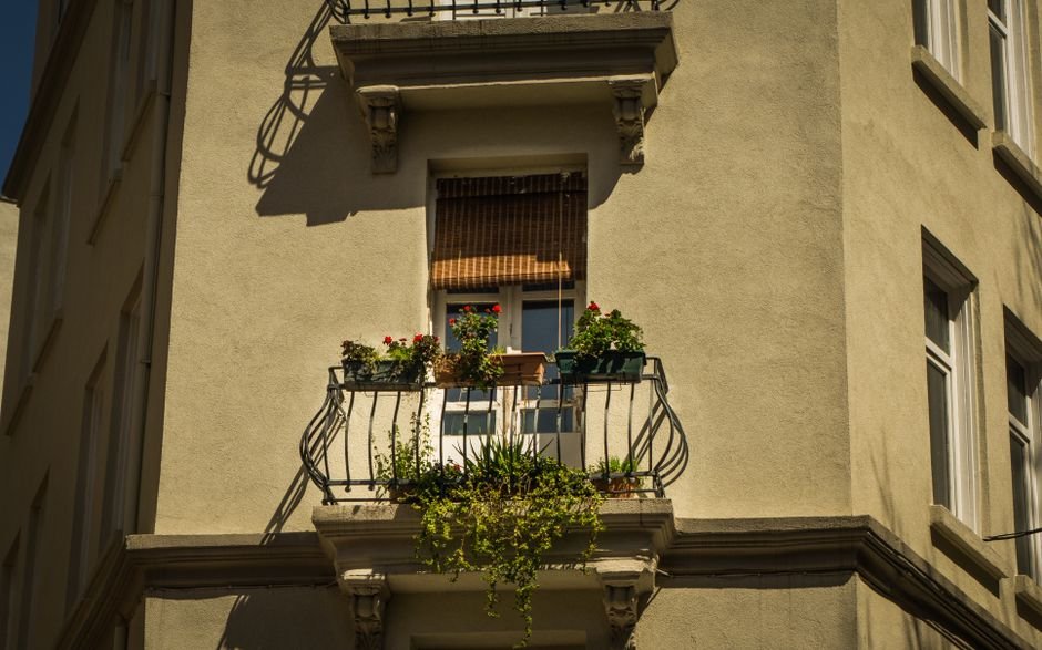 balcony morning sunlight